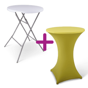 Tafeltje en statafel set voor evenementen en feesten, inklapbaar en lichtgewicht.