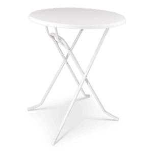 Statafel met witte afwerking, ideaal voor evenementen en feesten.