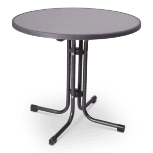 Barkruk met ronde tafel, ideaal voor bars en keukens, stevige metalen constructie.