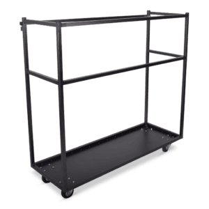 Stellingwagen voor opslag en transport, ideaal voor magazijnen en werkplaatsen.