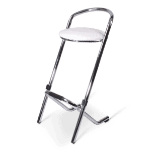 Stapelbare stoel met metalen frame, ideaal voor evenementen en vergaderruimtes.