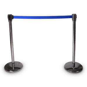 Statafel met afzetlint voor evenementen en beveiliging.