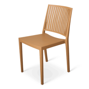 Houten tuinstoel met rugleuning, perfect voor buitengebruik en tuinmeubilair.