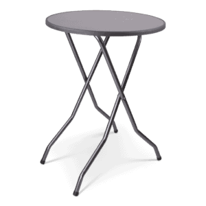 Statafel met ronde top, ideaal voor evenementen en horeca.