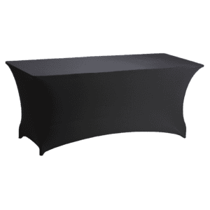 Tafelkleden voor evenementen en feesten, zwarte tafelbekleding voor feesttafels.