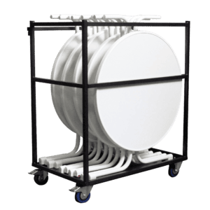 Kookplaten op kar met wielen voor professioneel gebruik.